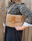 Raffia Buckle Fastening Crossbody / Shoulder Bag