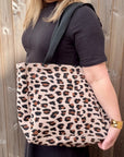 Taupe Leopard Tote Bag