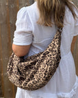 Mocha Animal Print Shoulder/ Crossbody Bag