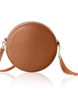 Dark Tan Crossbody Round Bag