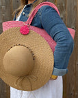 Bright Pink Flower Hat Magnet