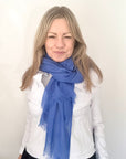 Cornflower Plain Lightweight Scarf