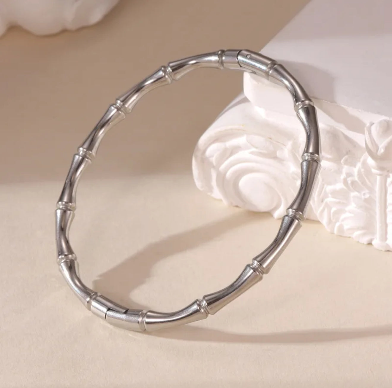 Silver Bamboo Bangle
