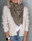 Preorder for dispatch w/c 8/9 - Taupe Plain Lightweight Scarf