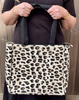 Cream Leopard Tote Bag
