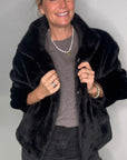 Pre-order for Dispatch w/c 25/11 - Black Faux Fur Jacket