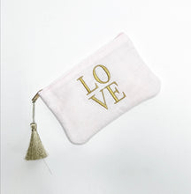 Load image into Gallery viewer, Baby Pink LOVE Small Make Up Bag
