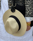 Black Flower Hat Magnet