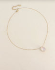 Ivory Crystal & Gold Delicate Necklace