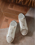 Grey & Gold Leopard Heel Trainers