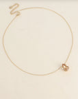 Bronze Crystal & Gold Delicate Necklace
