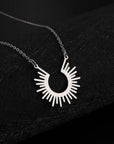 Silver Sunburst Necklace