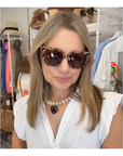 Beige Tortoiseshell Catseye Sunglasses