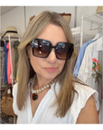 Black Square Framed Oversized Sunglasses