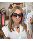 Brown Butterfly Framed Sunglasses