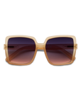 beige square framed sunglasses