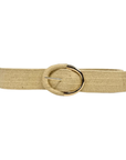 Stone Wide Linen Stretch Belt