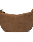 Brown suede crossbody handbag ladies