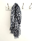 Grey Mix Leopard Print Scarf
