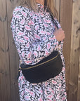 Large Black Crossbody / Waist Bag
