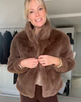 Pre-order for Dispatch w/c 17/11 - Taupe Faux Fur Jacket