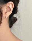 Silver Teardrop Small Studs
