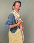 Cream Raffia Crossbody Bag