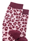 Burgundy & Pink Leopard Socks