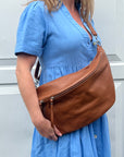 Dark Tan XL Crossbody/ Bum Bag