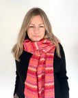 Red Mix Chevron Scarf