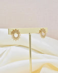 Gold Sunburst Earrings