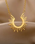 Gold Sunburst Necklace