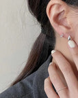 Silver Teardrop Small Studs