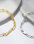 Silver Paperclip Bracelet