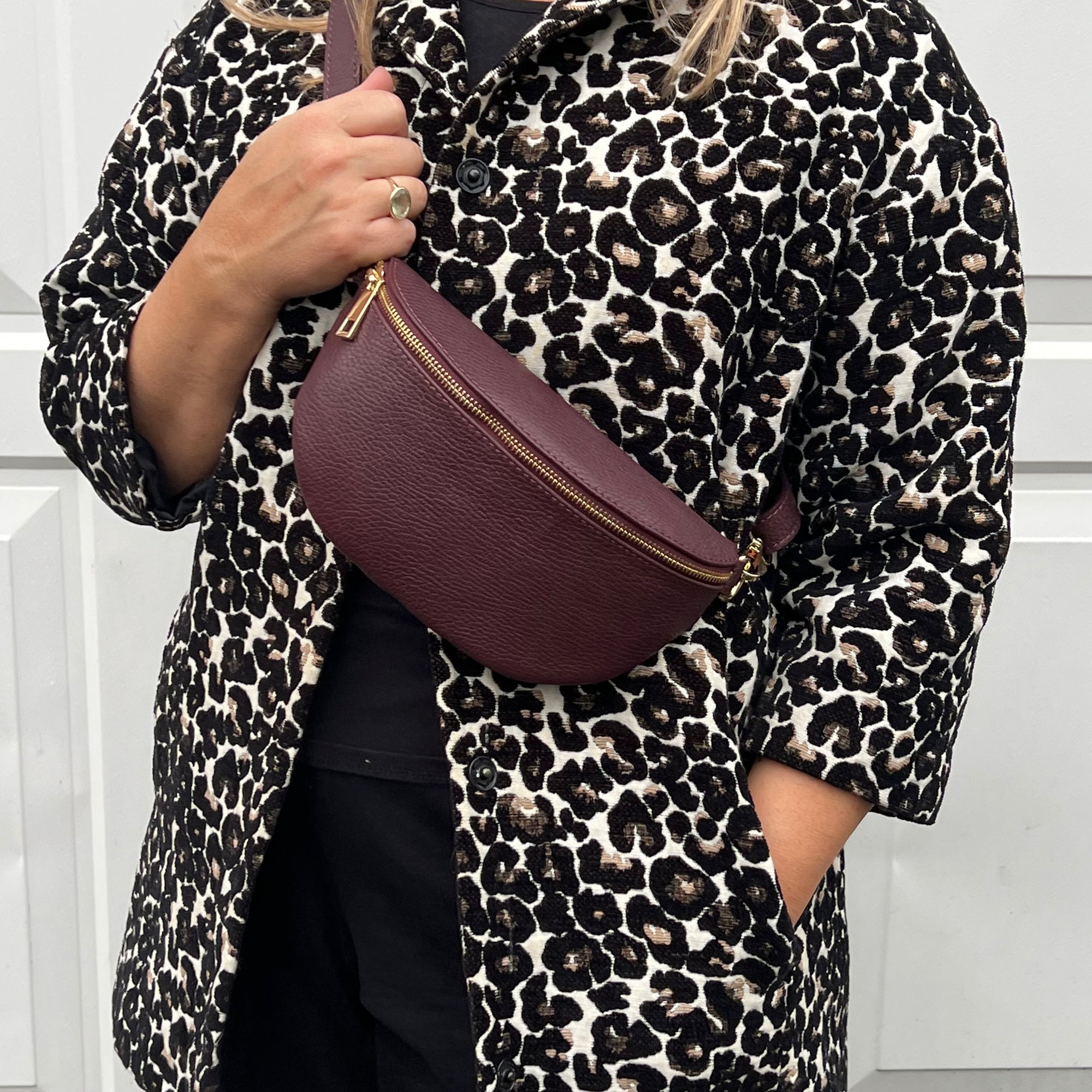 Dark Burgundy Crossbody/ Waist Bag