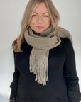 Light Khaki Plain Blanket Scarf
