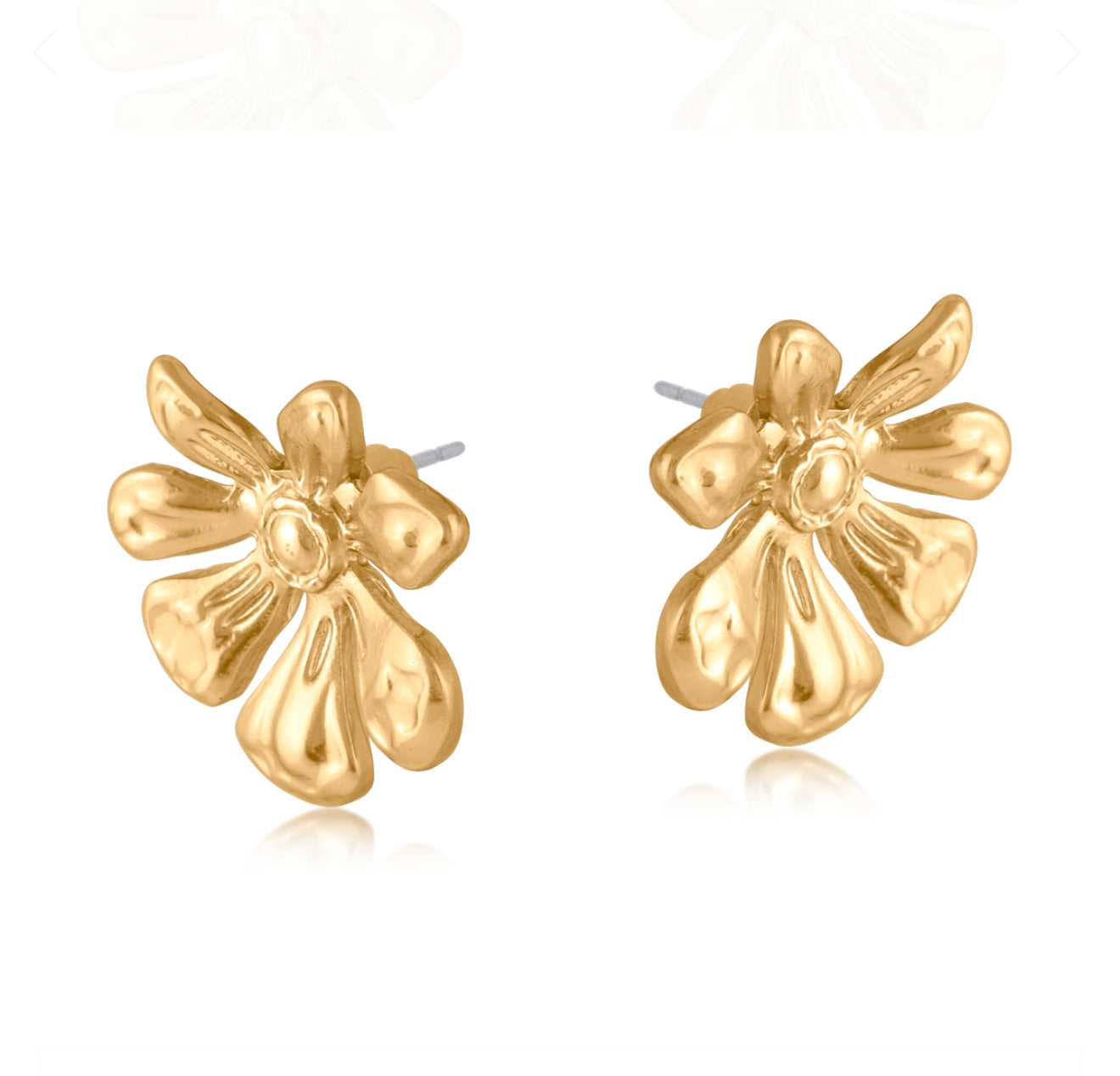 Gold Flower Earrings