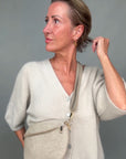Taupe Raffia Large Crossbody / Waist Bag