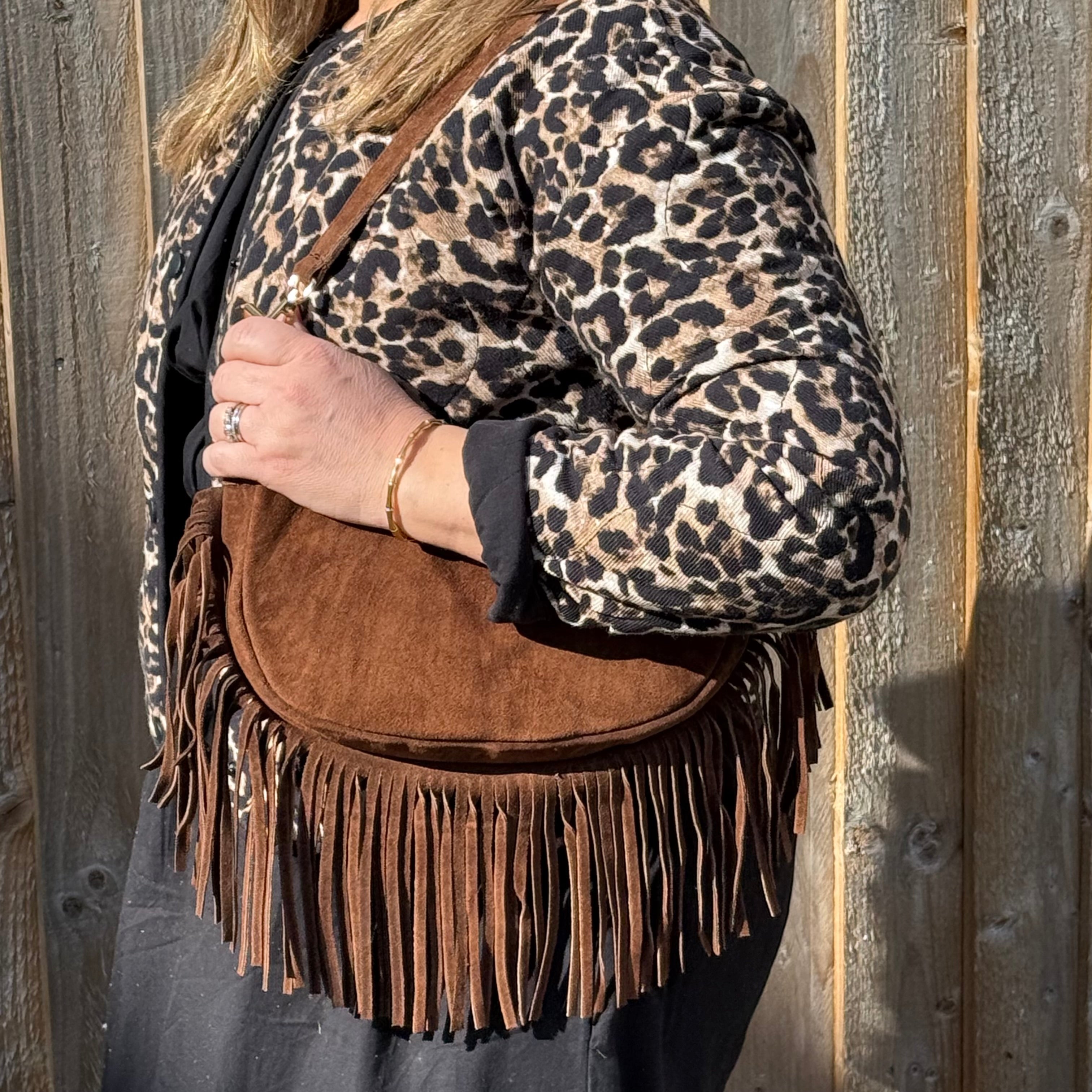 Fringe Bag Suede Bags Uk Light Chocolate Suede Fringed Crossbody Bag