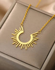 Gold Sunburst Necklace