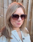 Grey Tortoiseshell Square Sunglasses
