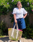 Gold Bag/ Holdall with Gold Handles
