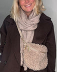 Preorder for dispatch w/c 10/11 - Shearling Taupe Crossbody/ Waist Bag