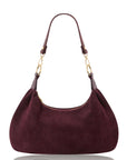 Burgundy Suede Crossbody/ Shoulder Bag