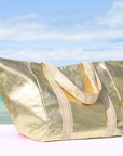 Gold Bag/ Holdall with Gold Handles