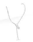 Silver Paperclip & Sunburst Necklace