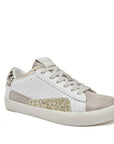 Grey & Gold Leopard Heel Trainers
