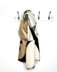 Black & Camel Retro Print Blanket Scarf