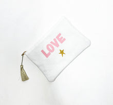 Load image into Gallery viewer, White LOVE Make Up Bag
