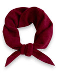 Dark Red Knitted Triangle Scarf/ Necktie